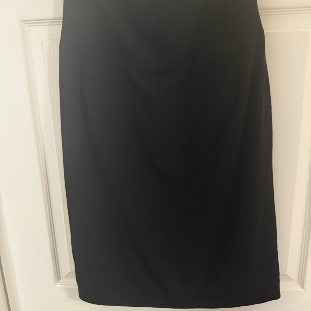Givenchy Paris Elegant Black Lined Pencil Skirt
